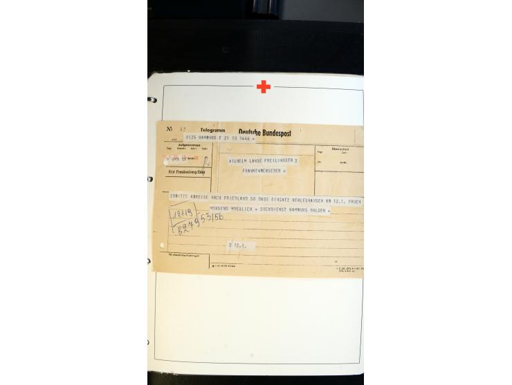 1945/2000 (ca.), umfangreiche Sammlung "Der Suchdienst vom Rotem Kreuz" mit einigen hundert Briefen und Karten inkl. KGF-Vord