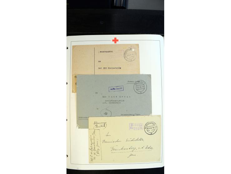 1945/2000 (ca.), umfangreiche Sammlung "Der Suchdienst vom Rotem Kreuz" mit einigen hundert Briefen und Karten inkl. KGF-Vord
