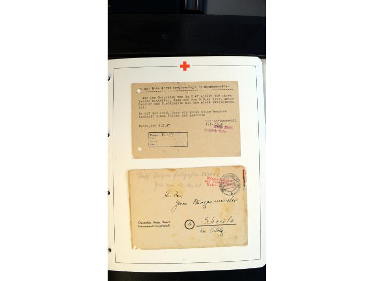 1945/2000 (ca.), umfangreiche Sammlung "Der Suchdienst vom Rotem Kreuz" mit einigen hundert Briefen und Karten inkl. KGF-Vord