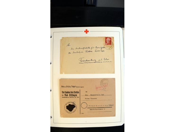 1945/2000 (ca.), umfangreiche Sammlung "Der Suchdienst vom Rotem Kreuz" mit einigen hundert Briefen und Karten inkl. KGF-Vord
