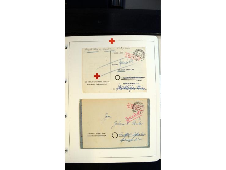 1945/2000 (ca.), umfangreiche Sammlung "Der Suchdienst vom Rotem Kreuz" mit einigen hundert Briefen und Karten inkl. KGF-Vord