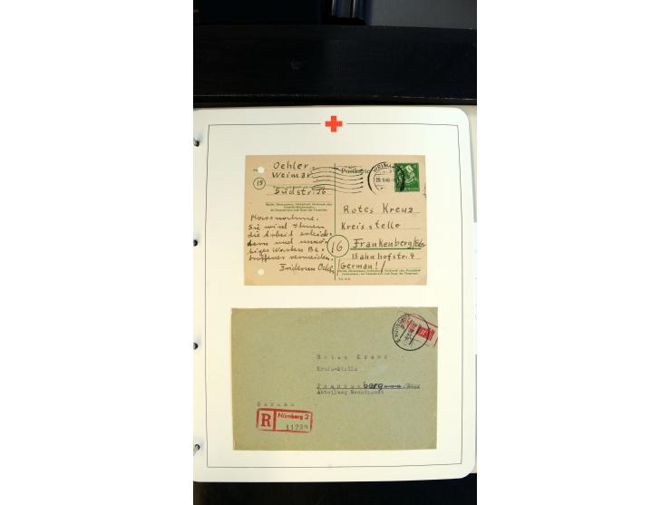 1945/2000 (ca.), umfangreiche Sammlung "Der Suchdienst vom Rotem Kreuz" mit einigen hundert Briefen und Karten inkl. KGF-Vord