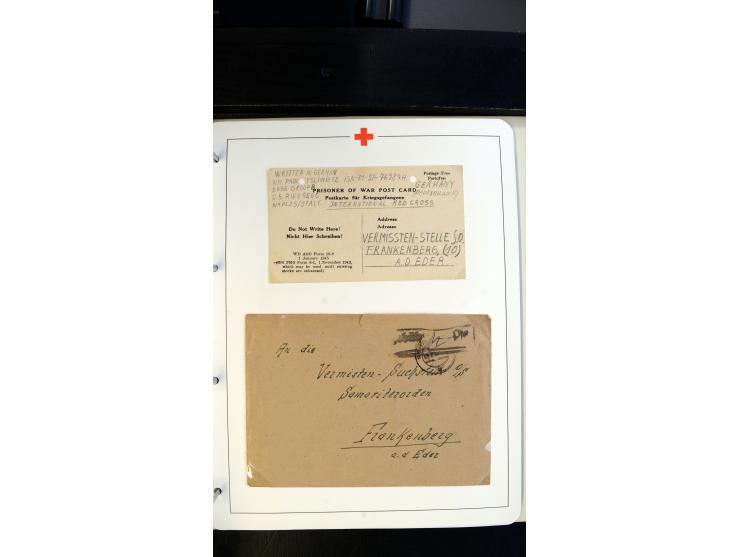 1945/2000 (ca.), umfangreiche Sammlung "Der Suchdienst vom Rotem Kreuz" mit einigen hundert Briefen und Karten inkl. KGF-Vord