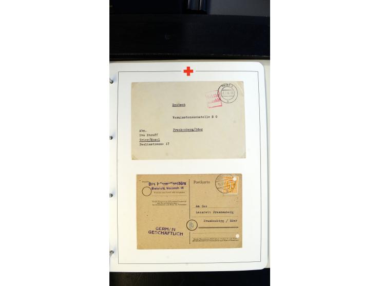1945/2000 (ca.), umfangreiche Sammlung "Der Suchdienst vom Rotem Kreuz" mit einigen hundert Briefen und Karten inkl. KGF-Vord