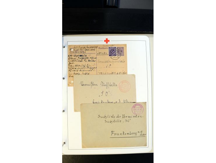 1945/2000 (ca.), umfangreiche Sammlung "Der Suchdienst vom Rotem Kreuz" mit einigen hundert Briefen und Karten inkl. KGF-Vord