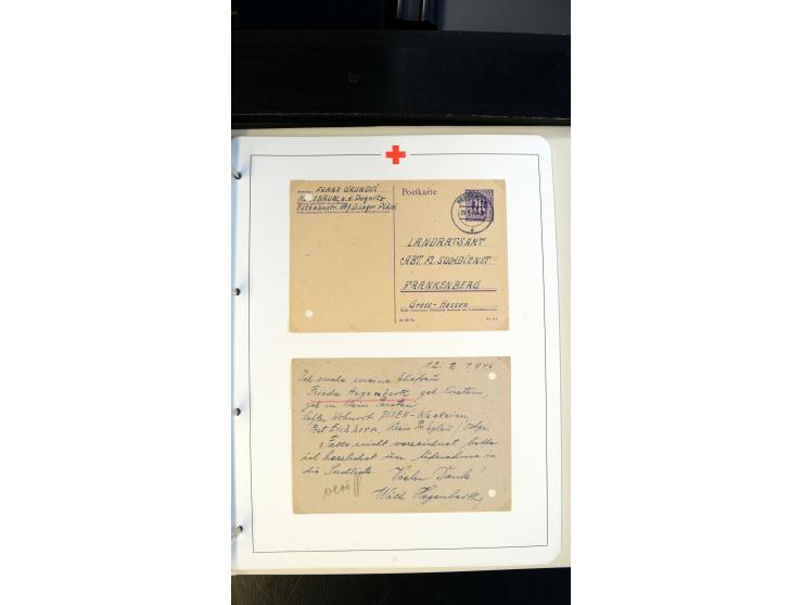 1945/2000 (ca.), umfangreiche Sammlung "Der Suchdienst vom Rotem Kreuz" mit einigen hundert Briefen und Karten inkl. KGF-Vord