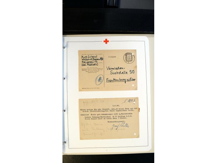 1945/2000 (ca.), umfangreiche Sammlung "Der Suchdienst vom Rotem Kreuz" mit einigen hundert Briefen und Karten inkl. KGF-Vord