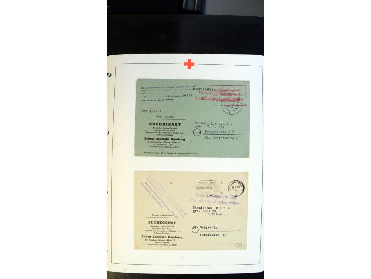 1945/2000 (ca.), umfangreiche Sammlung "Der Suchdienst vom Rotem Kreuz" mit einigen hundert Briefen und Karten inkl. KGF-Vord