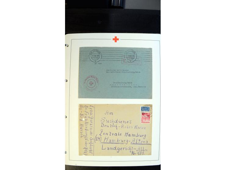 1945/2000 (ca.), umfangreiche Sammlung "Der Suchdienst vom Rotem Kreuz" mit einigen hundert Briefen und Karten inkl. KGF-Vord