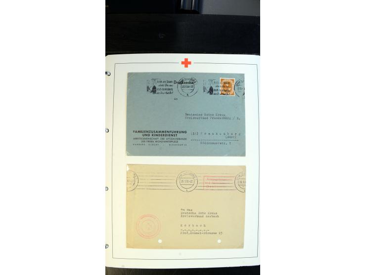 1945/2000 (ca.), umfangreiche Sammlung "Der Suchdienst vom Rotem Kreuz" mit einigen hundert Briefen und Karten inkl. KGF-Vord
