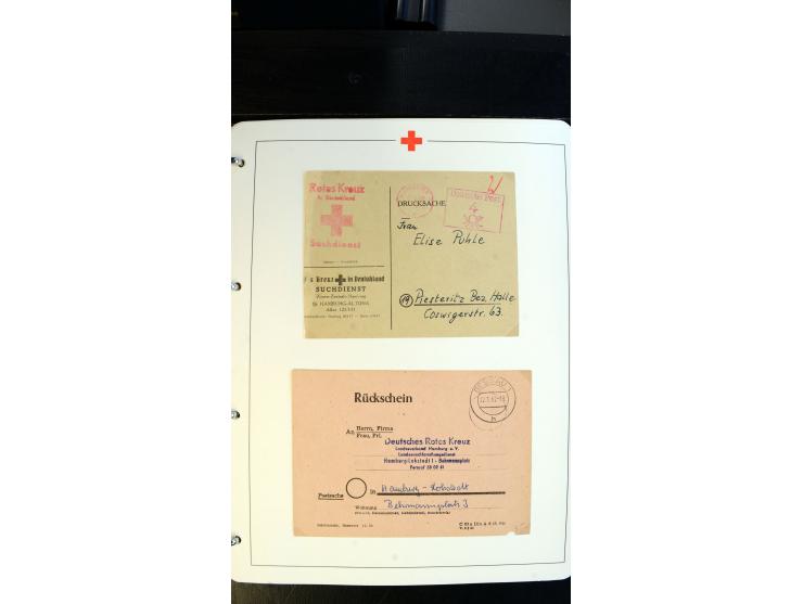 1945/2000 (ca.), umfangreiche Sammlung "Der Suchdienst vom Rotem Kreuz" mit einigen hundert Briefen und Karten inkl. KGF-Vord