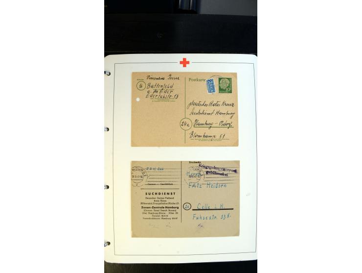 1945/2000 (ca.), umfangreiche Sammlung "Der Suchdienst vom Rotem Kreuz" mit einigen hundert Briefen und Karten inkl. KGF-Vord
