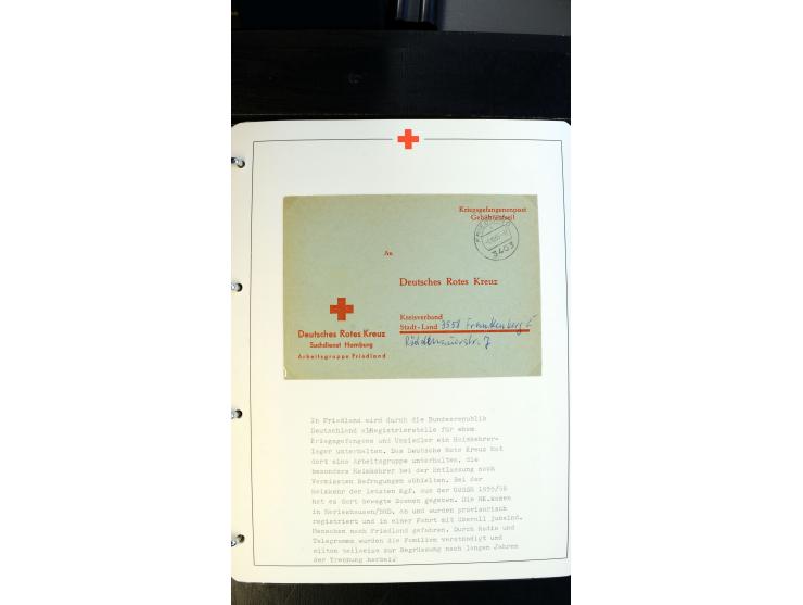 1945/2000 (ca.), umfangreiche Sammlung "Der Suchdienst vom Rotem Kreuz" mit einigen hundert Briefen und Karten inkl. KGF-Vord