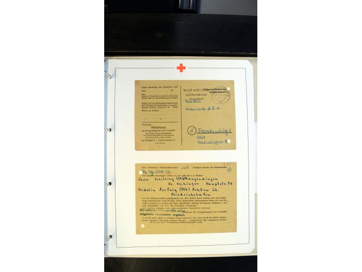 1945/2000 (ca.), umfangreiche Sammlung "Der Suchdienst vom Rotem Kreuz" mit einigen hundert Briefen und Karten inkl. KGF-Vord