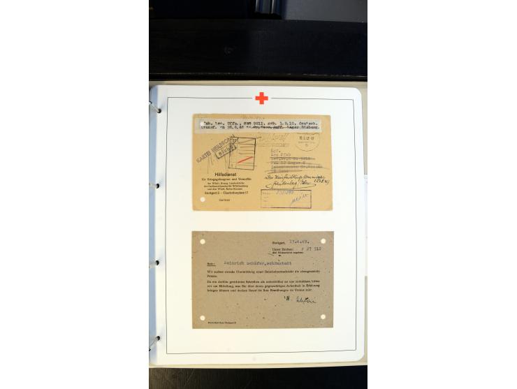 1945/2000 (ca.), umfangreiche Sammlung "Der Suchdienst vom Rotem Kreuz" mit einigen hundert Briefen und Karten inkl. KGF-Vord
