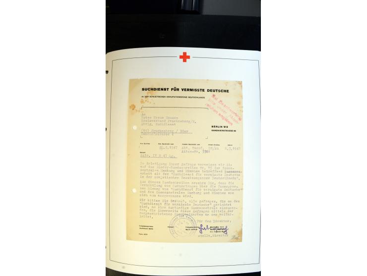 1945/2000 (ca.), umfangreiche Sammlung "Der Suchdienst vom Rotem Kreuz" mit einigen hundert Briefen und Karten inkl. KGF-Vord