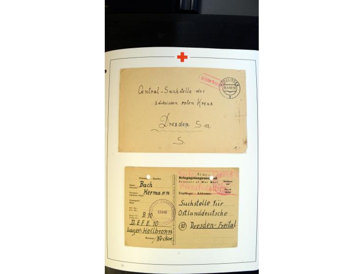 1945/2000 (ca.), umfangreiche Sammlung "Der Suchdienst vom Rotem Kreuz" mit einigen hundert Briefen und Karten inkl. KGF-Vord