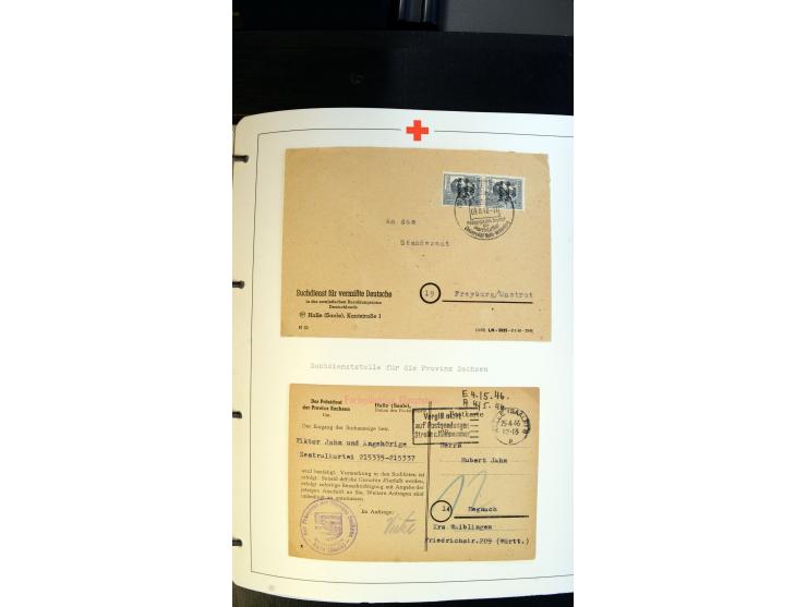 1945/2000 (ca.), umfangreiche Sammlung "Der Suchdienst vom Rotem Kreuz" mit einigen hundert Briefen und Karten inkl. KGF-Vord