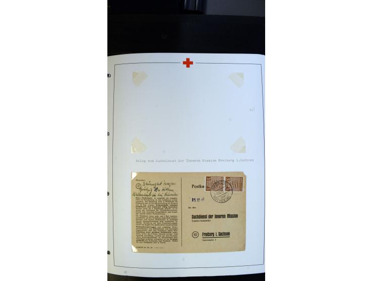 1945/2000 (ca.), umfangreiche Sammlung "Der Suchdienst vom Rotem Kreuz" mit einigen hundert Briefen und Karten inkl. KGF-Vord