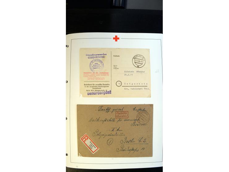 1945/2000 (ca.), umfangreiche Sammlung "Der Suchdienst vom Rotem Kreuz" mit einigen hundert Briefen und Karten inkl. KGF-Vord