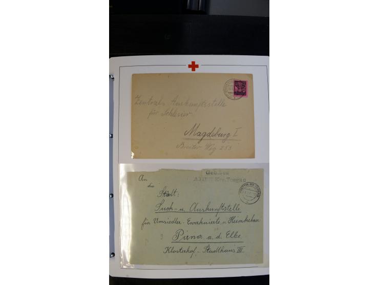 1945/2000 (ca.), umfangreiche Sammlung "Der Suchdienst vom Rotem Kreuz" mit einigen hundert Briefen und Karten inkl. KGF-Vord