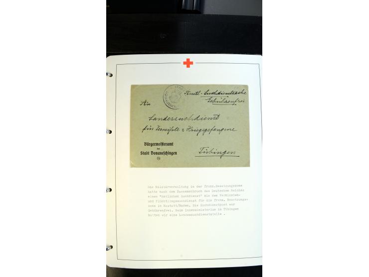 1945/2000 (ca.), umfangreiche Sammlung "Der Suchdienst vom Rotem Kreuz" mit einigen hundert Briefen und Karten inkl. KGF-Vord