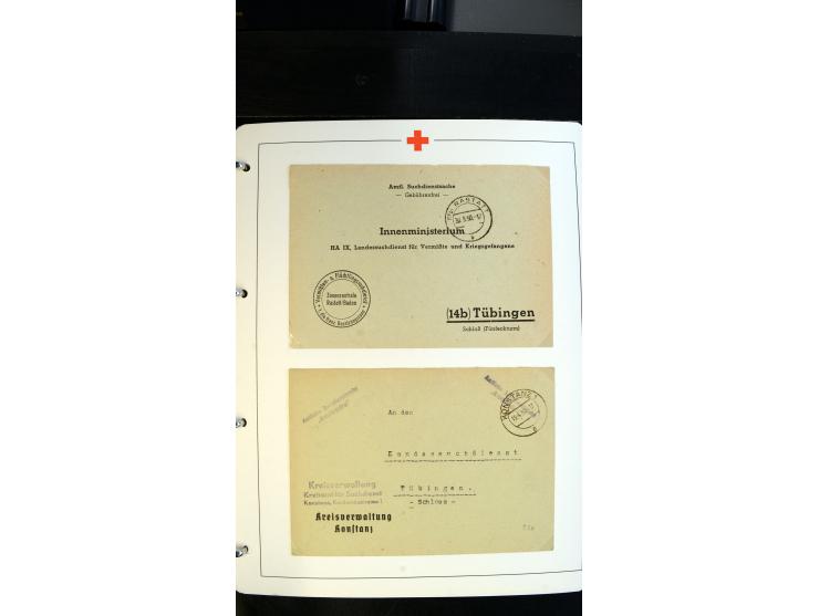 1945/2000 (ca.), umfangreiche Sammlung "Der Suchdienst vom Rotem Kreuz" mit einigen hundert Briefen und Karten inkl. KGF-Vord