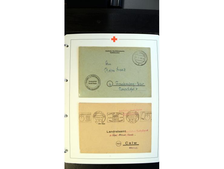 1945/2000 (ca.), umfangreiche Sammlung "Der Suchdienst vom Rotem Kreuz" mit einigen hundert Briefen und Karten inkl. KGF-Vord