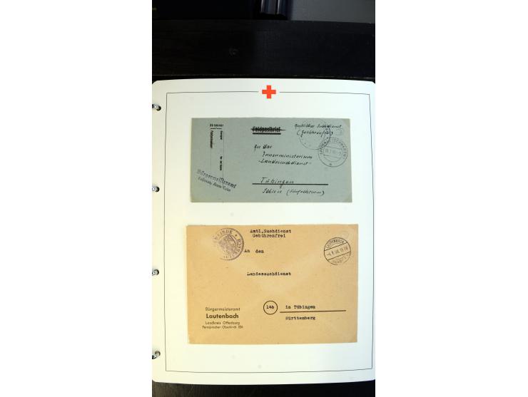 1945/2000 (ca.), umfangreiche Sammlung "Der Suchdienst vom Rotem Kreuz" mit einigen hundert Briefen und Karten inkl. KGF-Vord