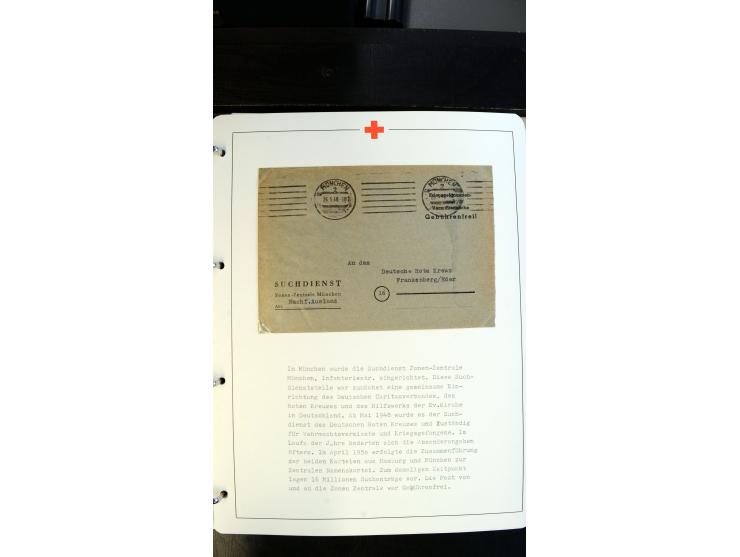1945/2000 (ca.), umfangreiche Sammlung "Der Suchdienst vom Rotem Kreuz" mit einigen hundert Briefen und Karten inkl. KGF-Vord