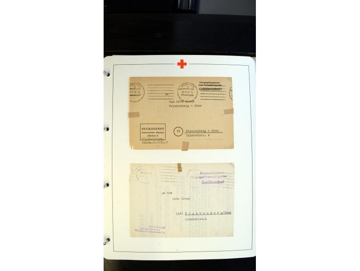 1945/2000 (ca.), umfangreiche Sammlung "Der Suchdienst vom Rotem Kreuz" mit einigen hundert Briefen und Karten inkl. KGF-Vord