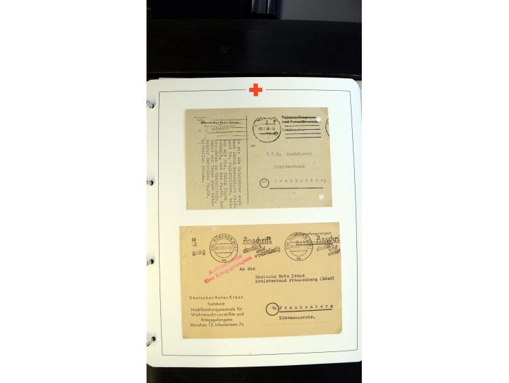 1945/2000 (ca.), umfangreiche Sammlung "Der Suchdienst vom Rotem Kreuz" mit einigen hundert Briefen und Karten inkl. KGF-Vord