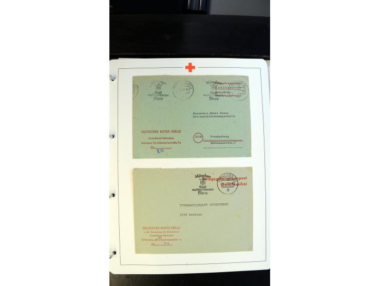 1945/2000 (ca.), umfangreiche Sammlung "Der Suchdienst vom Rotem Kreuz" mit einigen hundert Briefen und Karten inkl. KGF-Vord