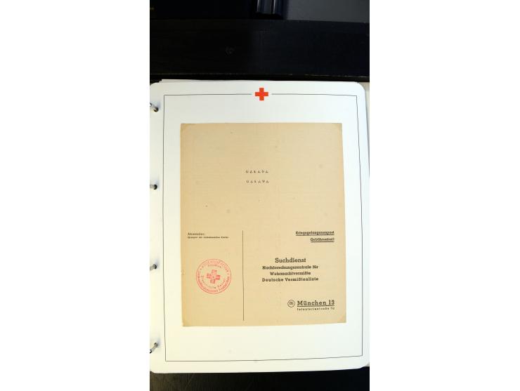 1945/2000 (ca.), umfangreiche Sammlung "Der Suchdienst vom Rotem Kreuz" mit einigen hundert Briefen und Karten inkl. KGF-Vord