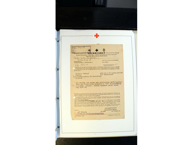 1945/2000 (ca.), umfangreiche Sammlung "Der Suchdienst vom Rotem Kreuz" mit einigen hundert Briefen und Karten inkl. KGF-Vord