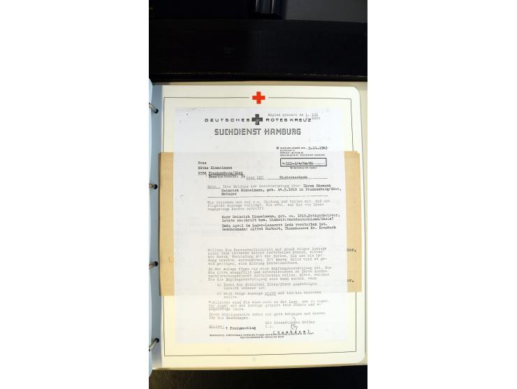 1945/2000 (ca.), umfangreiche Sammlung "Der Suchdienst vom Rotem Kreuz" mit einigen hundert Briefen und Karten inkl. KGF-Vord