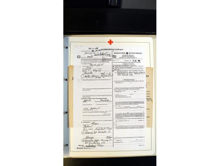 1945/2000 (ca.), umfangreiche Sammlung "Der Suchdienst vom Rotem Kreuz" mit einigen hundert Briefen und Karten inkl. KGF-Vord
