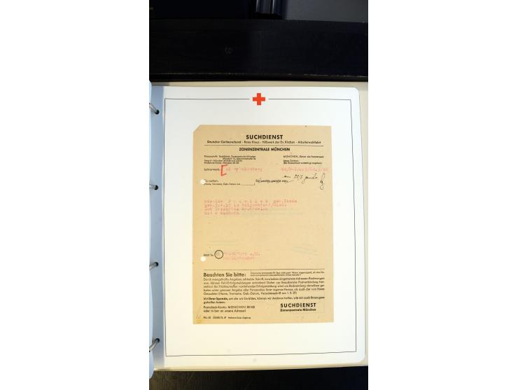 1945/2000 (ca.), umfangreiche Sammlung "Der Suchdienst vom Rotem Kreuz" mit einigen hundert Briefen und Karten inkl. KGF-Vord