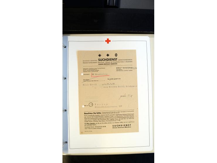 1945/2000 (ca.), umfangreiche Sammlung "Der Suchdienst vom Rotem Kreuz" mit einigen hundert Briefen und Karten inkl. KGF-Vord