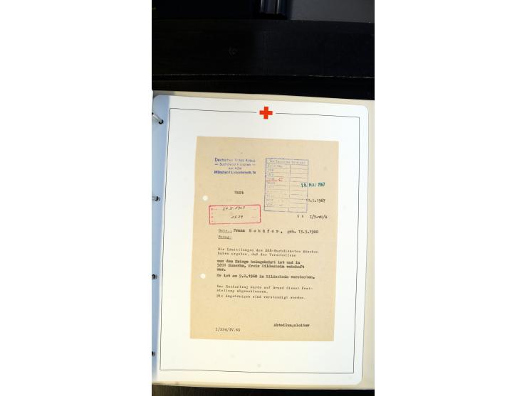 1945/2000 (ca.), umfangreiche Sammlung "Der Suchdienst vom Rotem Kreuz" mit einigen hundert Briefen und Karten inkl. KGF-Vord