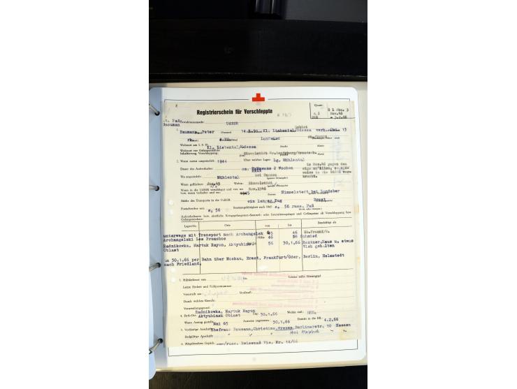 1945/2000 (ca.), umfangreiche Sammlung "Der Suchdienst vom Rotem Kreuz" mit einigen hundert Briefen und Karten inkl. KGF-Vord