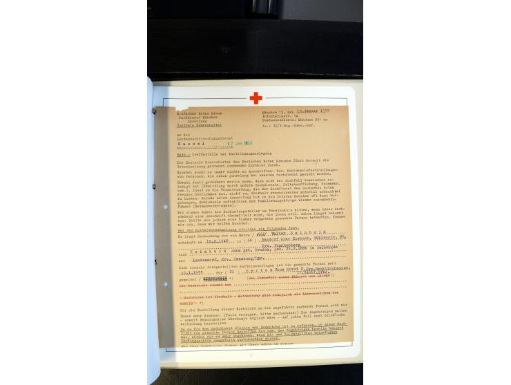 1945/2000 (ca.), umfangreiche Sammlung "Der Suchdienst vom Rotem Kreuz" mit einigen hundert Briefen und Karten inkl. KGF-Vord