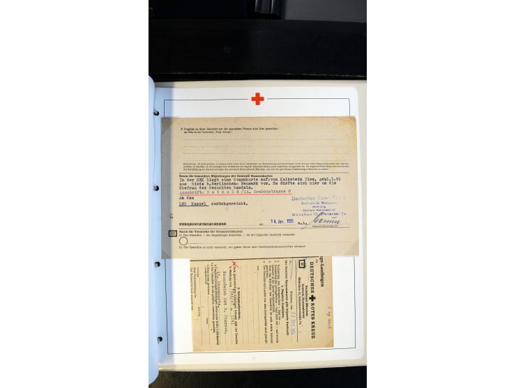1945/2000 (ca.), umfangreiche Sammlung "Der Suchdienst vom Rotem Kreuz" mit einigen hundert Briefen und Karten inkl. KGF-Vord