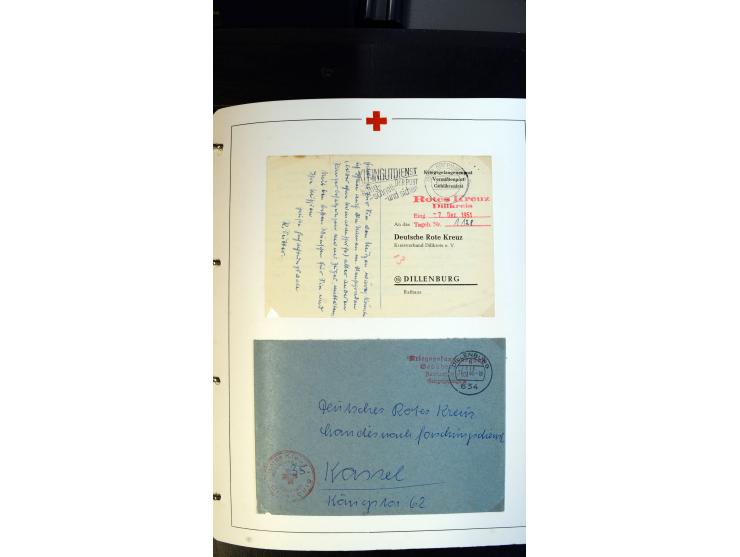 1945/2000 (ca.), umfangreiche Sammlung "Der Suchdienst vom Rotem Kreuz" mit einigen hundert Briefen und Karten inkl. KGF-Vord