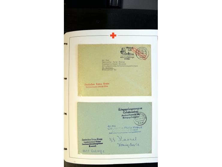 1945/2000 (ca.), umfangreiche Sammlung "Der Suchdienst vom Rotem Kreuz" mit einigen hundert Briefen und Karten inkl. KGF-Vord