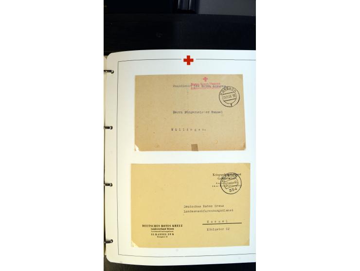 1945/2000 (ca.), umfangreiche Sammlung "Der Suchdienst vom Rotem Kreuz" mit einigen hundert Briefen und Karten inkl. KGF-Vord