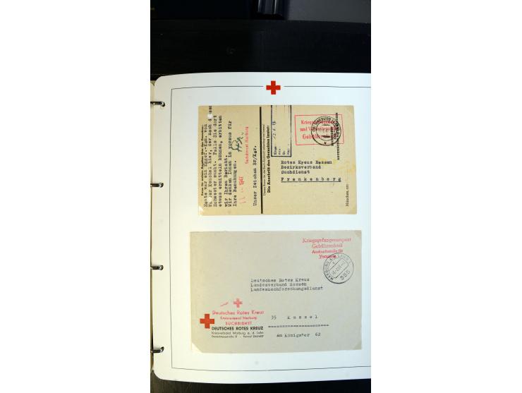 1945/2000 (ca.), umfangreiche Sammlung "Der Suchdienst vom Rotem Kreuz" mit einigen hundert Briefen und Karten inkl. KGF-Vord