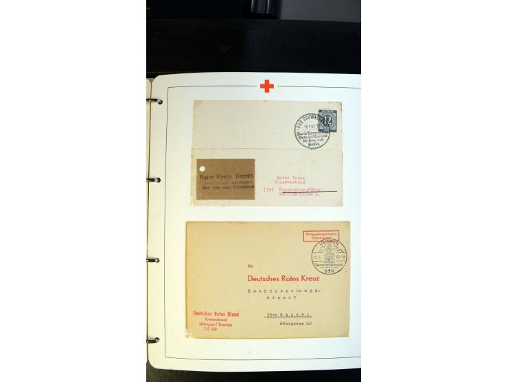 1945/2000 (ca.), umfangreiche Sammlung "Der Suchdienst vom Rotem Kreuz" mit einigen hundert Briefen und Karten inkl. KGF-Vord