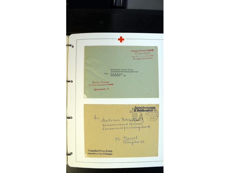 1945/2000 (ca.), umfangreiche Sammlung "Der Suchdienst vom Rotem Kreuz" mit einigen hundert Briefen und Karten inkl. KGF-Vord