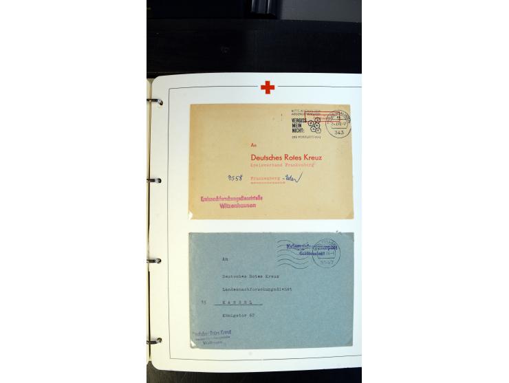 1945/2000 (ca.), umfangreiche Sammlung "Der Suchdienst vom Rotem Kreuz" mit einigen hundert Briefen und Karten inkl. KGF-Vord